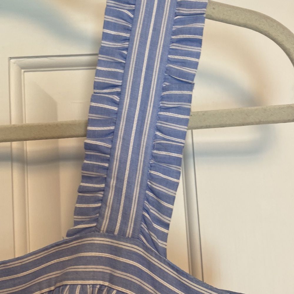 Gal Meets Glam Courtney Rio Stripe Lawn Maxi Dress Blue and White Size 2 - Picture 5 of 12